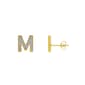 Accents Gold Diamond Accent Initial M Stud Earrings - image 1