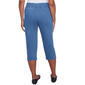 Womens Alfred Dunner Free Spirit Floral Applique Denim Capri - image 2