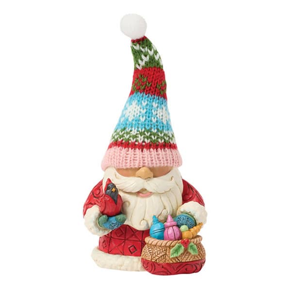 Jim Shore Holiday Gnome Knit Hat Christmas Figurine - image 