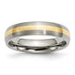 Mens Endless Affection&#40;tm&#41; 14kt. Yellow Gold Titanium  Wedding Band - image 1
