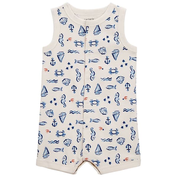 Baby Boy &#40;NB-24M&#41; Carter&#8217;s&#174; Nautical Sea Life Snap Up Romper