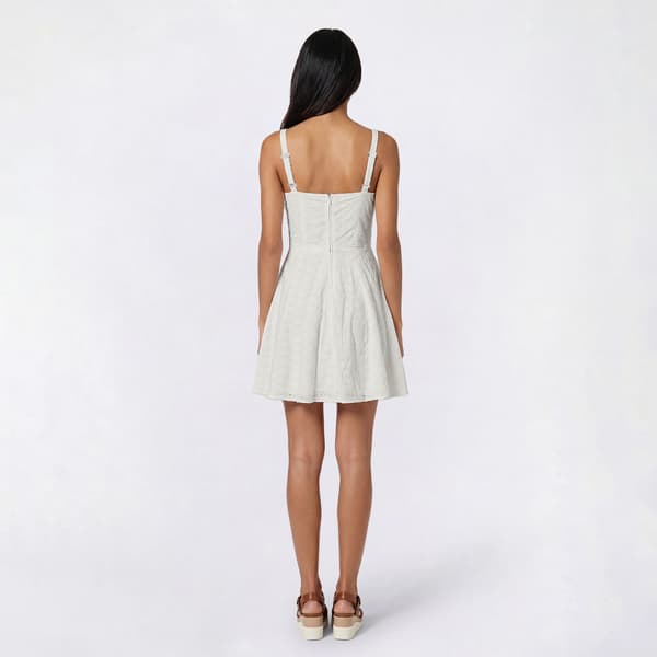 Juniors Emerald Sundae Eyelet Corset Fit & Flare Dress