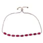 Gianni Argento Silver Plated & Ruby Oval Adjustable Bracelet - image 1