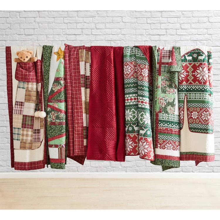 Greenland Home Fashions™ Ugly Sweater Patchwork Throw Blanket