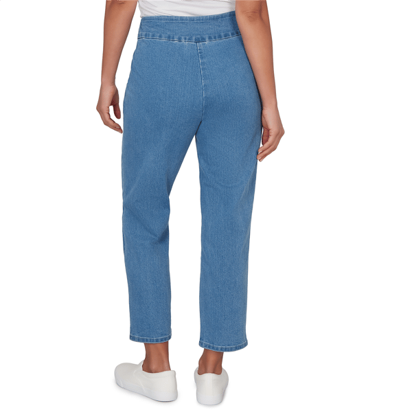 Womens Alfred Dunner Austin Floral Butterfly Pull On Jeans