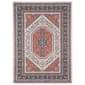Linon Emerald Collection Red And Navy Rectangle Rug - image 1