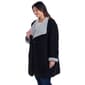 Plus Size Weatherproof Herringbone Sherpa Lined Coatigan - image 9