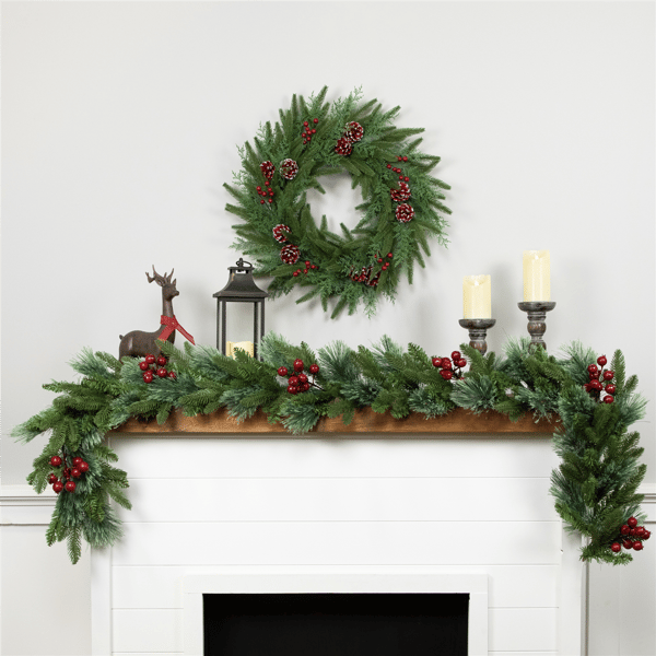 Northlight Real Touch™ 24in. Wind River Fir Christmas Wreath