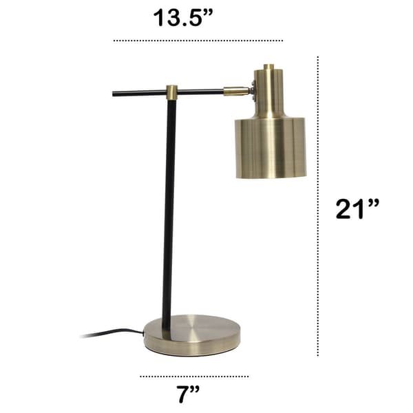 Lalia Home Studio Loft Mid Century Modern Metal Table Lamp