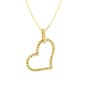 Haus of Brilliance 10kt. Gold 1/4ctw. Diamond Open Heart Pendant - image 1