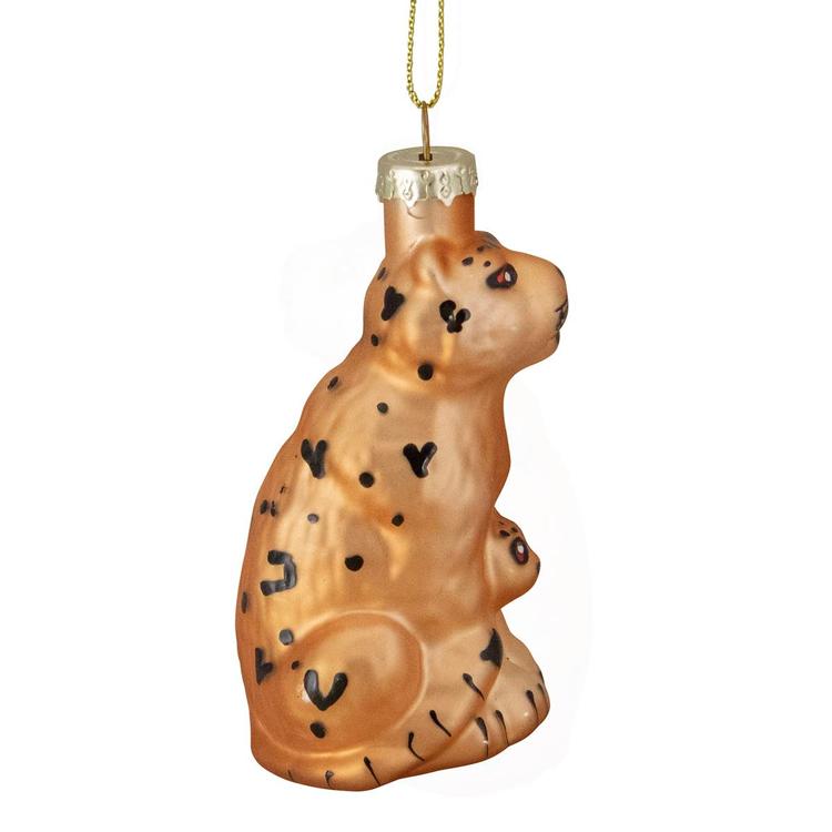 Northlight Seasonal Glass Leopard Christmas Ornament