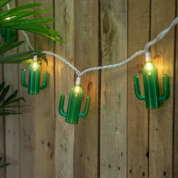 Northlight Seasonal 6ft. Green Cactus Patio Light Set