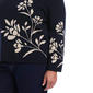 Plus Size Rafaella® Long Sleeve Floral Jacquard Mock Neck Sweater - image 4