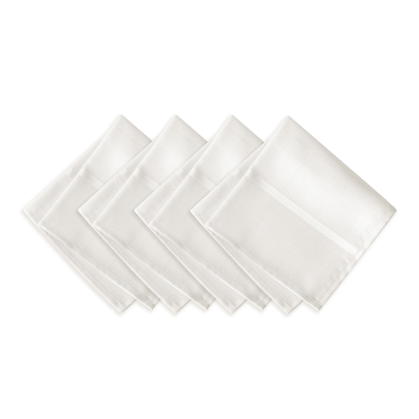 Threadmade Elegance Plaid Damask Napkins - Set of 4 - image 