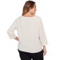 Plus Size Emaline Key Items 3/4 Sleeve Twist Front Knit Sweater - image 2