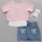 Girls (7-12) Tween Diva 3pc. Short Sleeve Cardigan & Skort Set - image 2