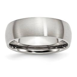 Mens Gentlemen's Classics(tm) 7mm Domed Steel Wedding Band