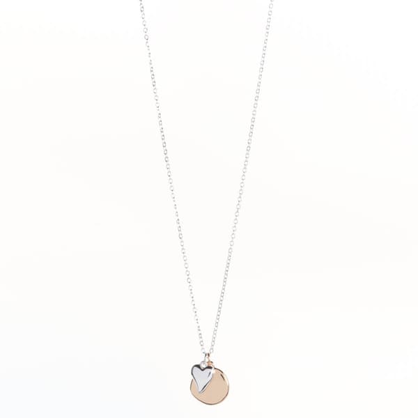 Design Collection Two-Tone Heart Necklace - image 