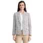 Womens Jones New York Faux Double Breasted Plaid Tweed Blazer - image 1