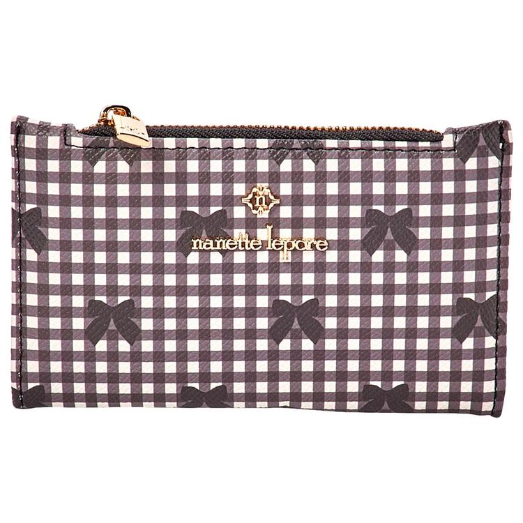 Womens Nanette Lepore Aime Slim Bifold Wallet - Gingham