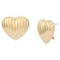 Steve Madden Fluted Heart Stud Earrings - image 1
