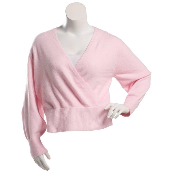 Juniors Plus Madden Girl V- Neck Surplice Pullover Sweater - image 
