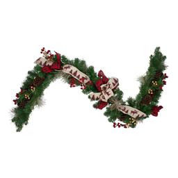 Northlight Seasonal 6ft. Bows & Berries Christmas Garland