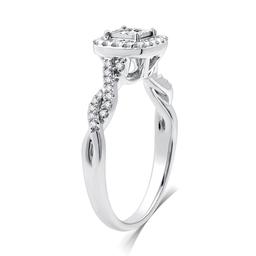 Nova Star® Lab Grown Diamond Halo Twisted Shank Bridal Set