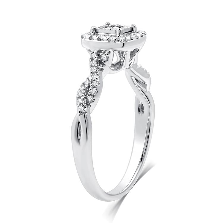 Nova Star® Lab Grown Diamond Halo Twisted Shank Bridal Set
