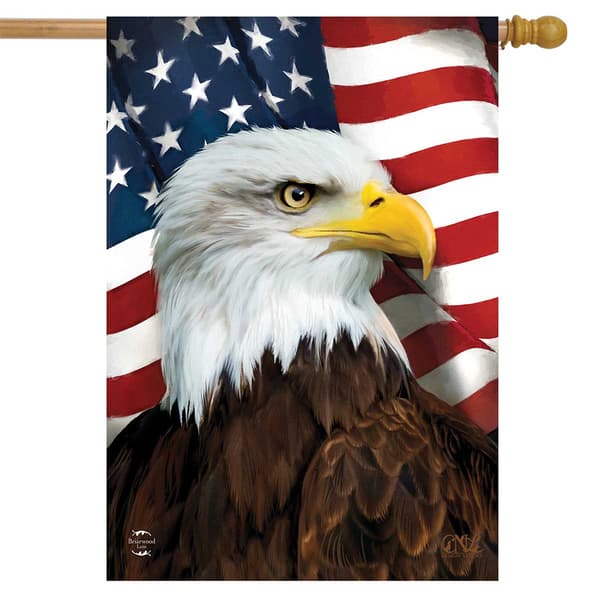 Briarwood Lane American Eagle Patriot House Garden Flag - image 