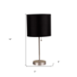 HomeRoots 16in. Silver Candlestick Table Lamp with Drum Shade - image 2