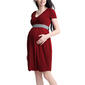Womens Glow &amp; Grow® Contrast Pleated A-Line Maternity Dress - image 3