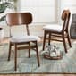 Baxton Studio Euclid Walnut Brown Wood 2pc. Dining Chair Set - image 6