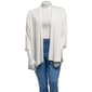 Plus Size Notations 3/4 Sleeve Solid Diamond Knit Cardigan - image 1
