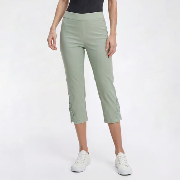 Petite Briggs Crochet Hem Luxe Millennium Capris