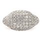 Pure Fire 14kt. White Gold Lab Grown Diamond Dome Fashion Ring - image 4
