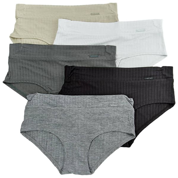 Womens Danskin 5pk. Ribbed Hipster Panties DS3309-5PKM - image 