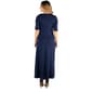 Plus Size 24/7 Comfort Apparel 3/4 Sleeves Maxi Dress - image 2