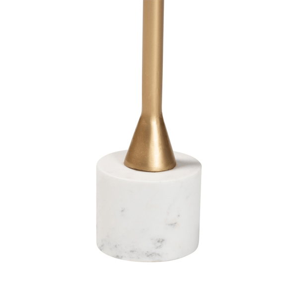 Baxton Studio Janaki Tray Top Drink Table with Marble Base