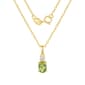 August Birthstone Simulated Peridot & Cubic Zirconia Pendant - image 1
