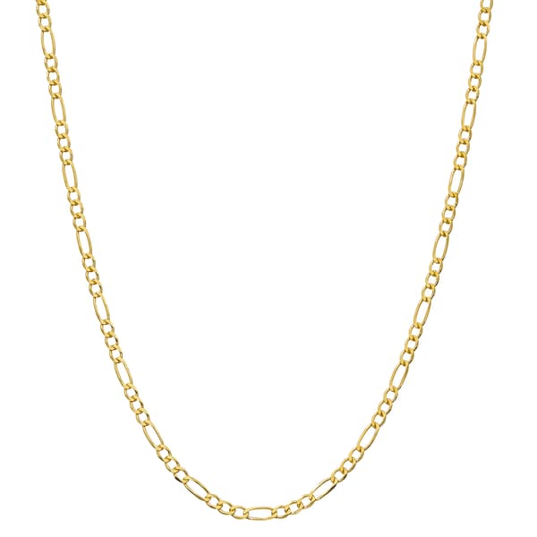 Gold Classics(tm) Gold over Sterling Silver Figaro Chain Necklace - image 