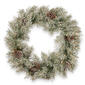 National Tree 30in. Pre-Lit Frosted Mountain Spruce Wreath - image 1
