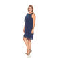 Plus Size SLNY Sleeveless Chiffon Tier Shift Dress - image 4