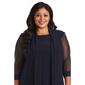 Plus Size R&M Richards Embellished Sheer Jacket Shift Dress - image 3