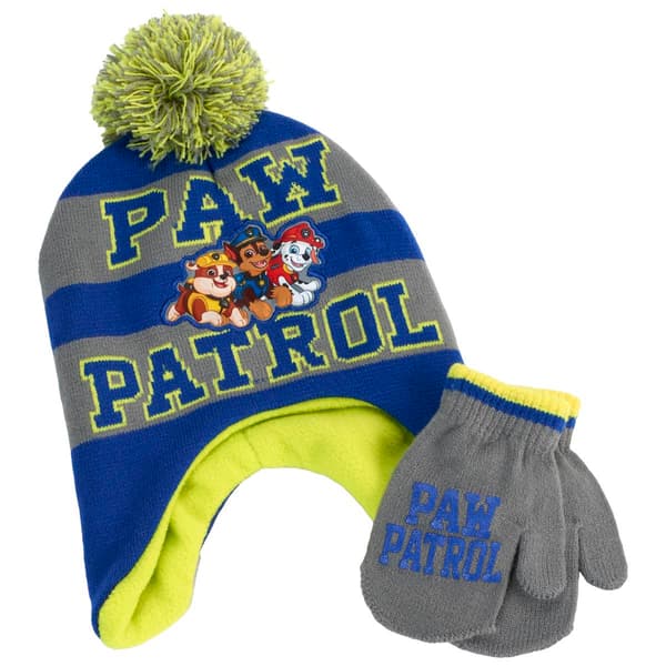 Toddler Boy 2pc. Nickelodeon(R) Paw Patrol Pom Pom Hat &amp; Mitten Set - image 