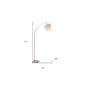 HomeRoots 71in. Silver Adjustable Arched Floor Lamp - image 4