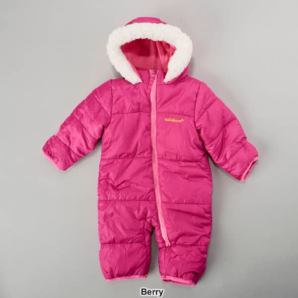 Baby Girl &#40;3-9M&#41; Pink Platinum&#174; Solid Snowsuit