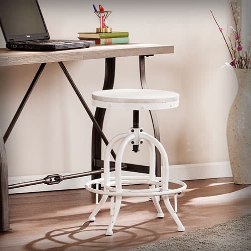 Southern Enterprises Industrial Adjustable Swivel Stool