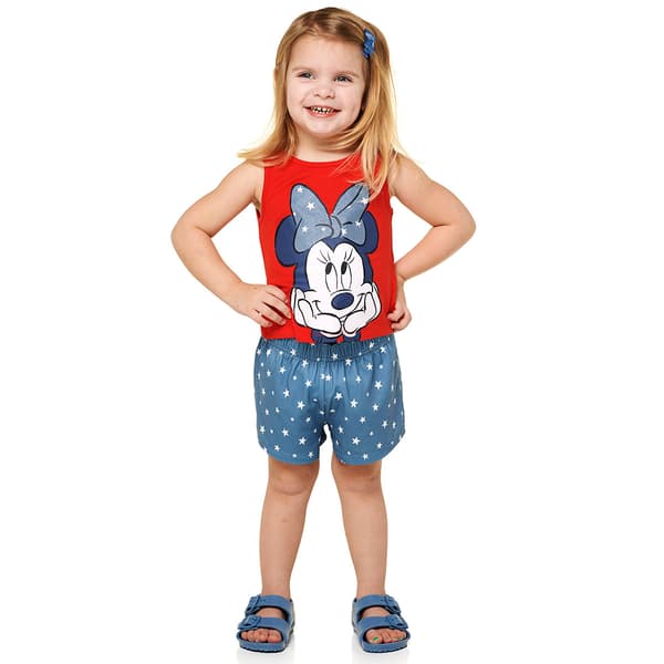 Toddler Girl Disney Minnie Americana Tank & Short Set - image 