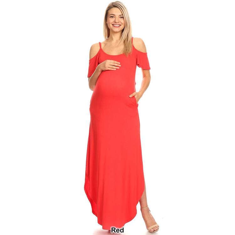 Womens White Mark Reta Maternity Maxi Dress